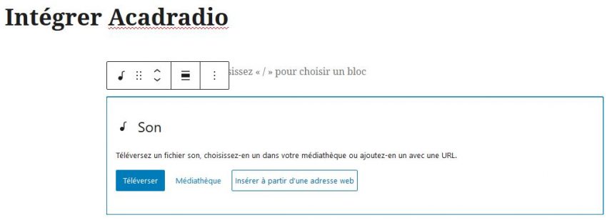 Choisir la source du son.